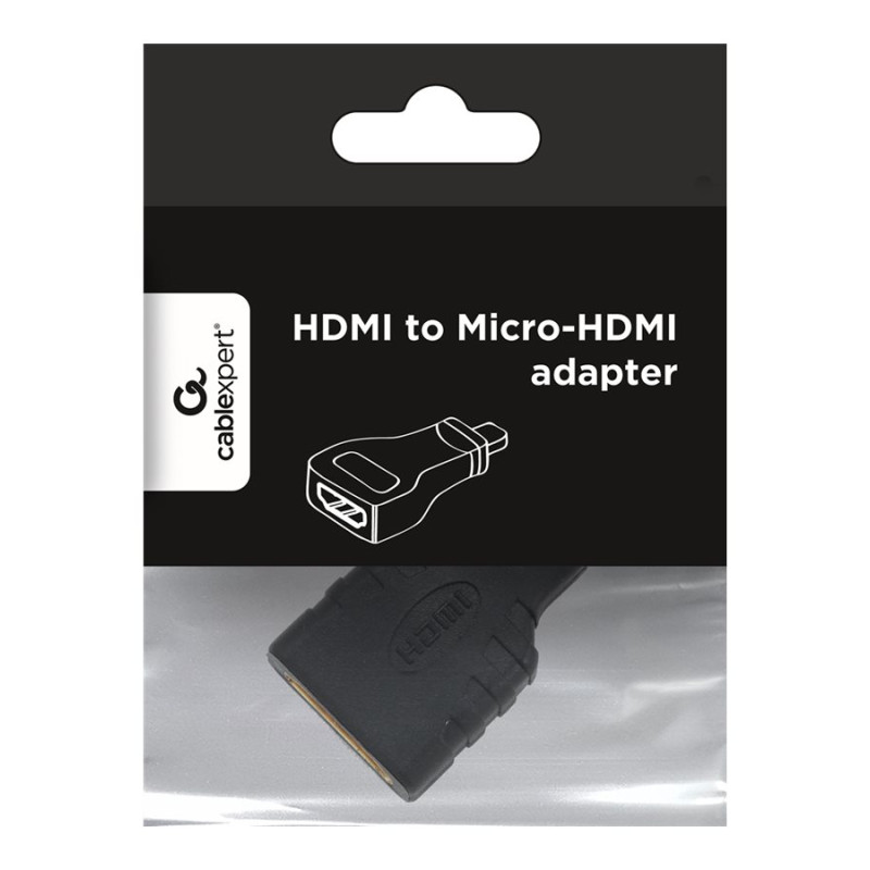 Gembird | HDMI uz Micro-HDMI adapteris | Melns | HDMI | micro HDMI