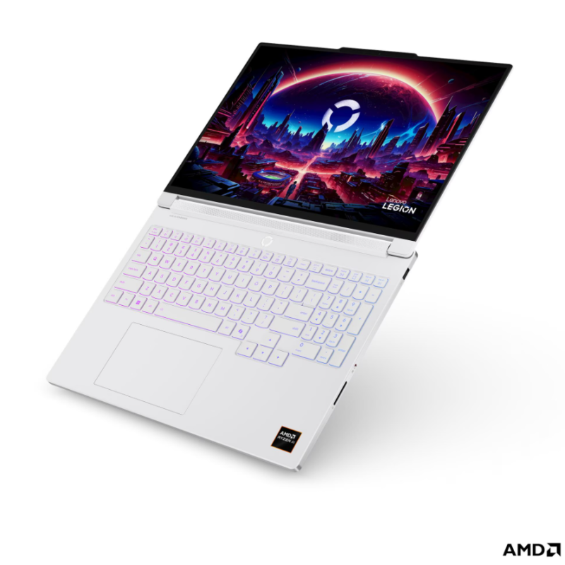 Lenovo Legion 7 16AGP11 AMD | Glacier White | 16 " | OLED | WQXGA | 2560 x 1600 pixels | Glossy | AMD Ryzen AI 7 | 450 | 32 GB | Soldered LPDDR5X | Solid-state drive capacity 1000 GB | NVIDIA GeForce RTX 5060 | GDDR7 | 8 GB | Windows Home 11 | 802.11be | Bluetooth version 5.4 | Keyboard language English | Keyboard backlit