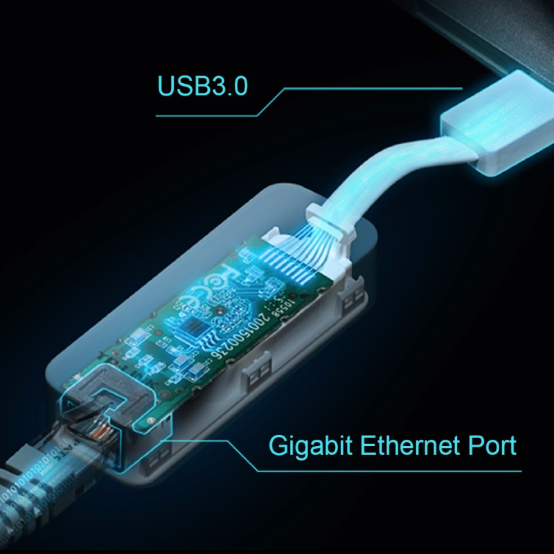 TP-LINK | UE300 USB 3.0 uz Gigabit Ethernet tīkla adapteris | 1 10/100/1000 Mbit/s