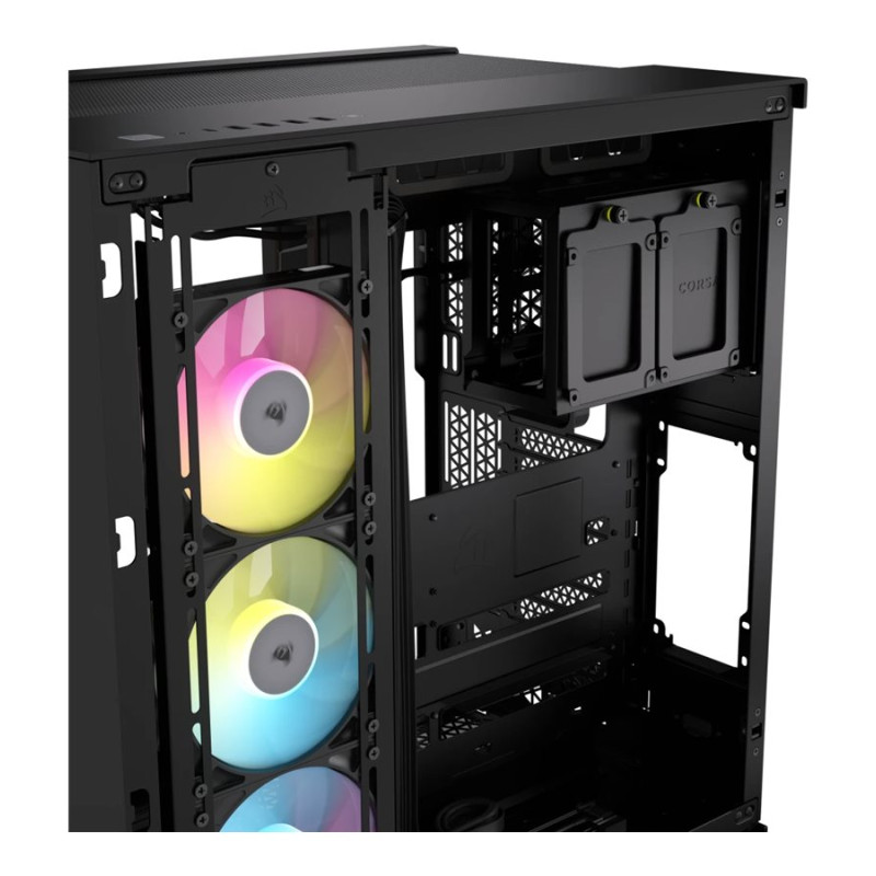 Corsair Dual Chamber PC korpuss | iCUE LINK 6500X RGB | Melns | Mid Tower | ATX