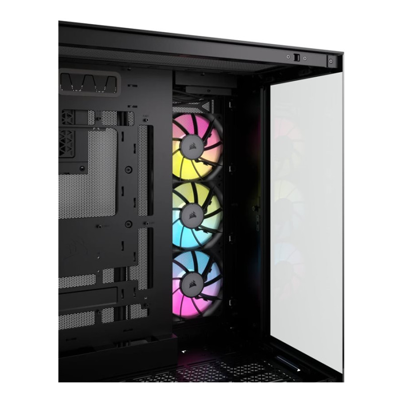 Corsair Dual Chamber PC korpuss | iCUE LINK 6500X RGB | Melns | Mid Tower | ATX