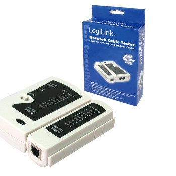 Logilink | Kabeļu testeris RJ11, RJ12 un RJ45 ar tālvienību