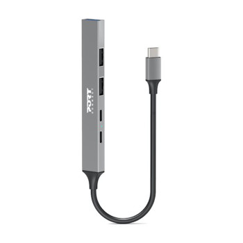PORT CONNECT | USB-C koncentrators ar 4 USB portiem, 1× USB-C, 100W