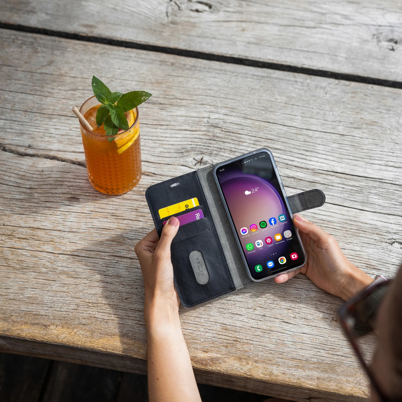 Fixed Opus | Grāmatas tipa vāciņš | Samsung | Galaxy A57 5G | Mākslīgā āda | Melns