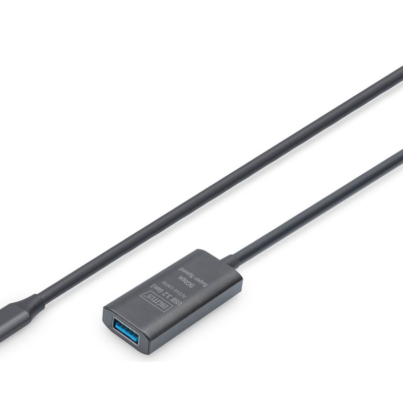 Digitus | Aktīvs USB 3.2 Gen1 5G pagarinājuma kabelis | DA-73110 | USB-C uz USB-A