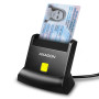 AXAGON Universāls galda USB karšu lasītājs Smart/ID un SD/microSD/SIM | CRE-SM2