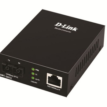 D-Link | Multi-mode optiskais mediakonvertors | DMC-G02SC | 1000Base-SX SC ligzda | 10/100/1000Base-T ports