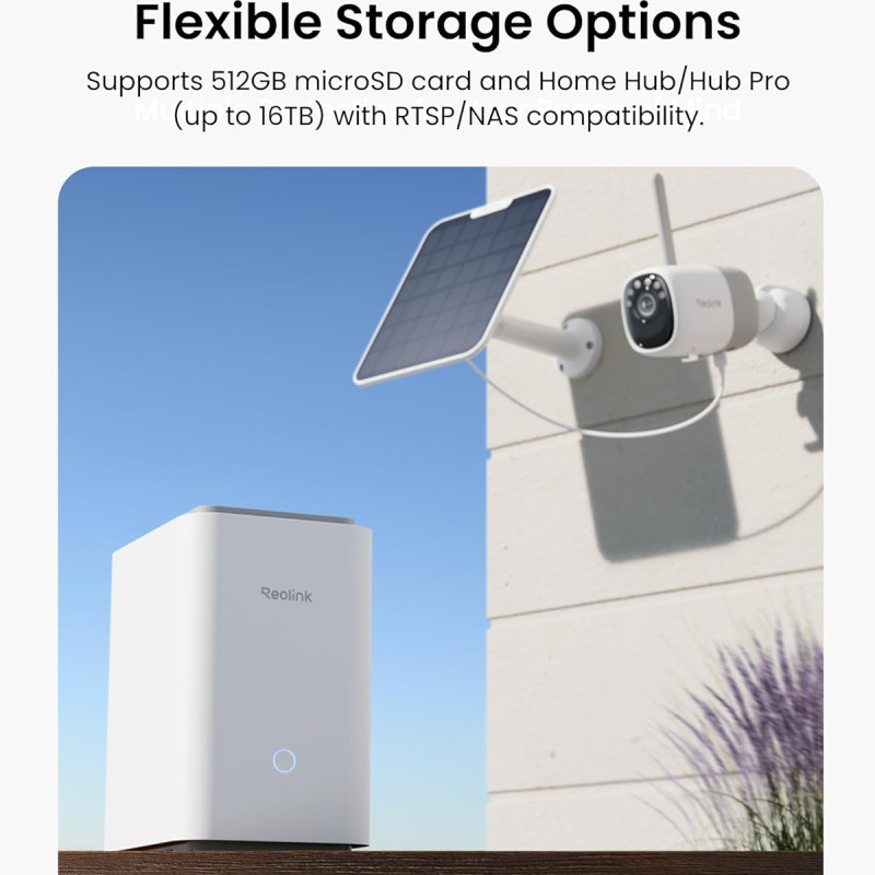 Reolink | Wireless Pan & Tilt Long Lasting Solar/Battery Camera with Spotlights | Altas Series B630 with Solar Panel | Bullet | 4 MP | 4mm/F1.0 | Micro SD, Max. 512 GB
