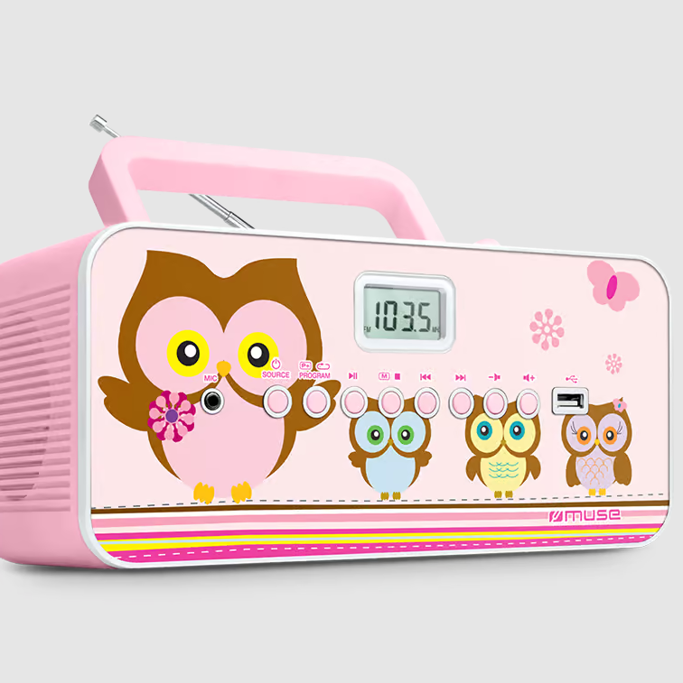 Muse | M-29KP | Pārvietojams radio CD/MP3 atskaņotājs ar USB | 30 W | Rozā/Attēls