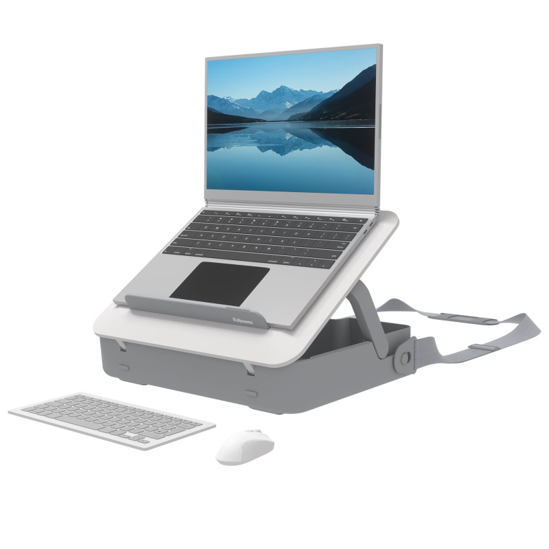 Fellowes | Breyta 2in1 Laptop Carry Case/Laptop Riser | White | 384 x 308 x 89 mm