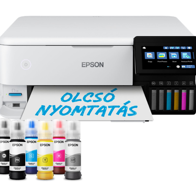 Epson | Bezvadu foto printeris | EcoTank L8160 | Tintes | Krāsains | Tintes daudzfunkcionālais printeris | A4 | Wi‑Fi | Pelēks