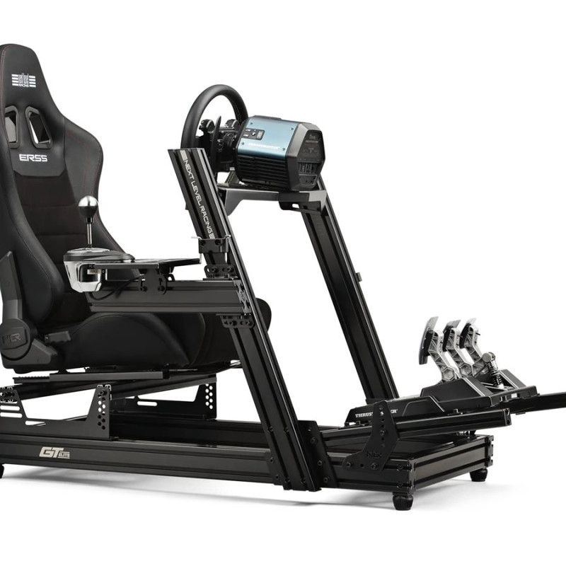 Next Level Racing | PU āda un zamšāda | Regulējama atzveltne | ERS5 Elite PU āda un zamšāda izdevums | Melna