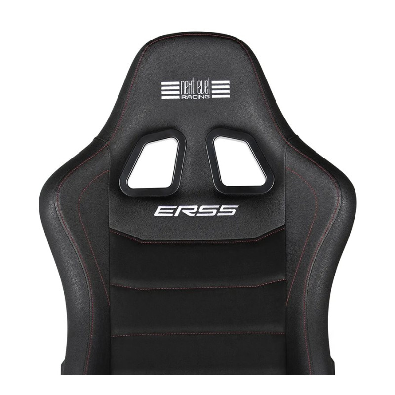 Next Level Racing | PU āda un zamšāda | Regulējama atzveltne | ERS5 Elite PU āda un zamšāda izdevums | Melna