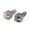 Lanberg | 2x RJ45 CAT6A FTP spraudnis 8P8C bez instrumentiem adapters | PL2SA-6000TL | Sudraba/Caurspīdīgs