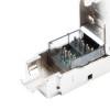 Lanberg | 2x RJ45 CAT6A FTP spraudnis 8P8C bez instrumentiem adapters | PL2SA-6000TL | Sudraba/Caurspīdīgs