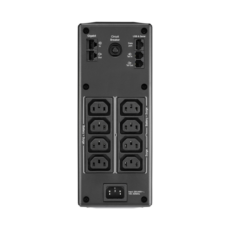 Schneider Electric APC Back-UPS Pro, tornis, 230 V, 8x IEC C13 ligzdas, AVR, LCD, lietotājam nomaināma baterija | BR1300MI | 1300 VA | 780 W | 230 V