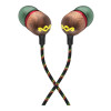 Marley Wired Earbuds | Smile Jamaica | Built-in microphone | USB Type-C | Rasta