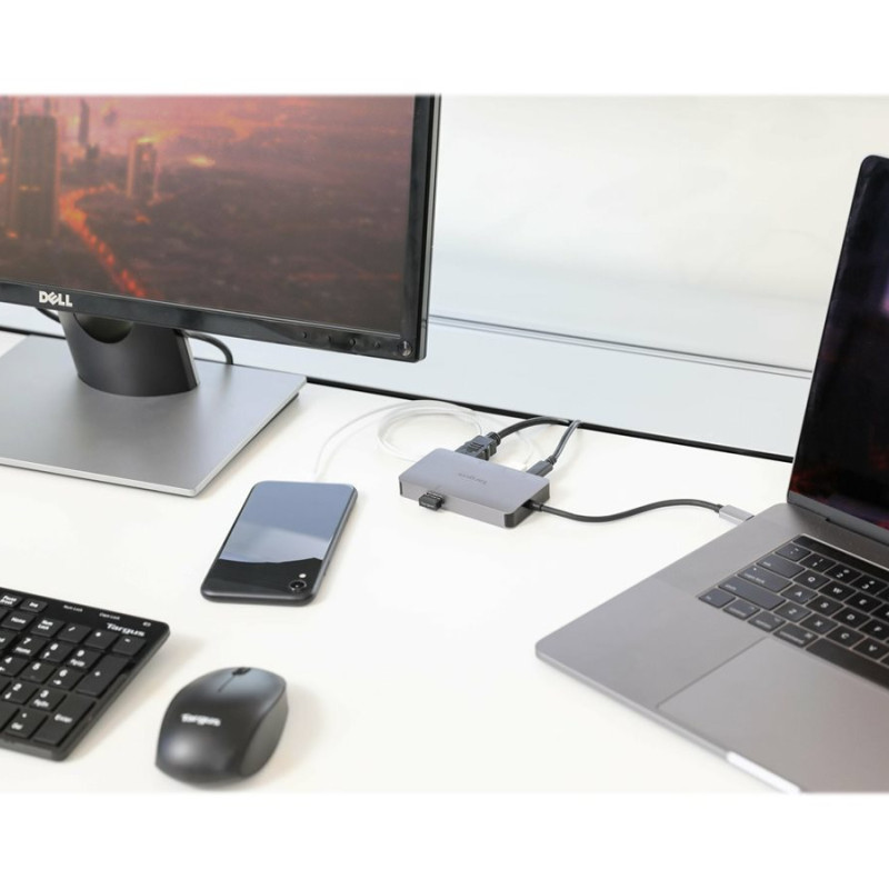 Targus | USB-C DP Alt Mode vienkanāla video 4K HDMI/VGA dokstacija ar 100W PD caurlaidību | DOCK419EUZ | VGA (D-Sub) portu skaits 1 | HDMI portu skaits 1