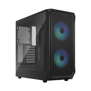 Fractal Design | Focus 2 | Sānu logs | RGB melns TG caurspīdīgs tonis | Midi Tower | ATX