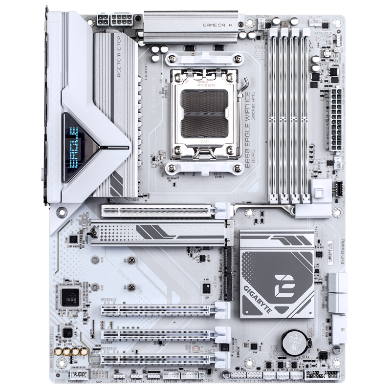 Gigabyte B850 EAGLE WF7 ICE | Procesoru saime AMD | Procesoru ligzda AM5 | DDR5 | Atbalstītie cietā diska interfeisi SATA, M.2 | SATA savienotāju skaits 4