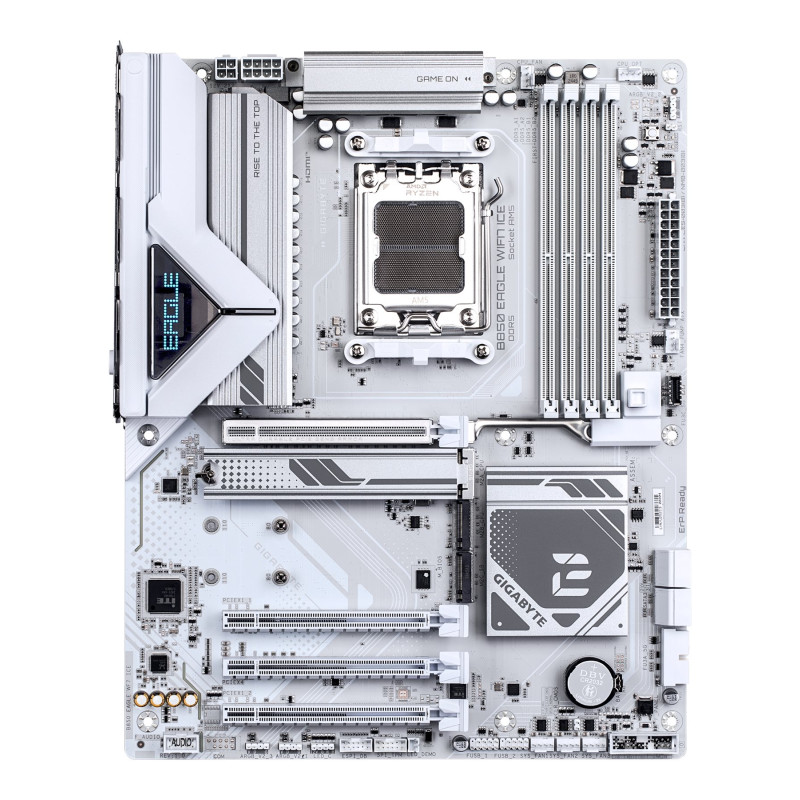 Gigabyte B850 EAGLE WF7 ICE | Procesoru saime AMD | Procesoru ligzda AM5 | DDR5 | Atbalstītie cietā diska interfeisi SATA, M.2 | SATA savienotāju skaits 4