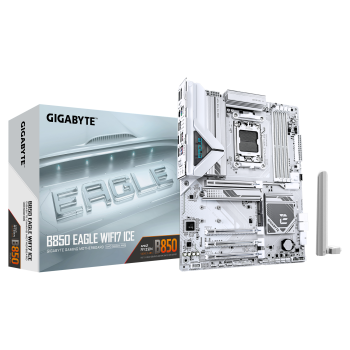 Gigabyte B850 EAGLE WF7 ICE | Procesoru saime AMD | Procesoru ligzda AM5 | DDR5 | Atbalstītie cietā diska interfeisi SATA, M.2 | SATA savienotāju skaits 4