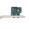 Lanberg PCI-Express x1 karte uz 2x USB-C 3.2 Gen 2x1 zema profila | PCE-UC3-002