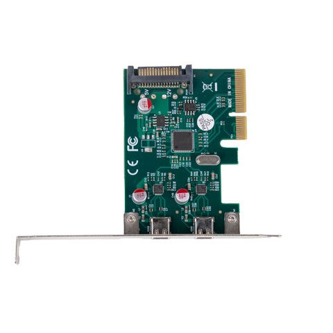 Lanberg PCI-Express x1 karte uz 2x USB-C 3.2 Gen 2x1 zema profila | PCE-UC3-002