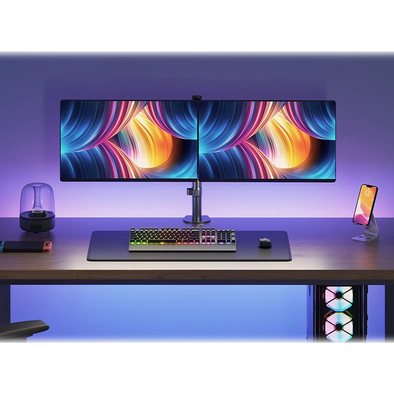Neomounts Desk Mount | FPMA-D550DBLACK monitora roka | Regulējams augstums, rotācija, nolieksme, pagrieziens | 10–32 