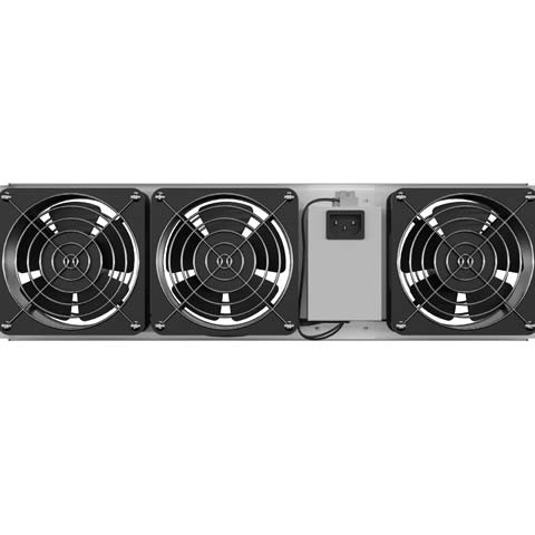 Lanberg Vertical Ventilation Panel 19" 3U for Rack three Fans 230V | AK-1506-S | Grey