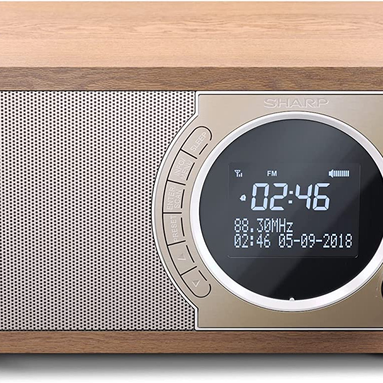 Sharp DR-450(BR) digitālais radio, FM/DAB/DAB+, Bluetooth 4.2, modinātājs, brūns | Sharp | Digital Radio | DR-450(BR) | Bluetooth | Brown