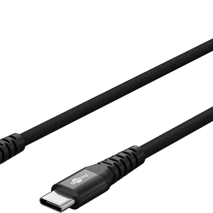 Goobay | USB-C supersoft tekstila kabelis ar metāla spraudņiem | 73954