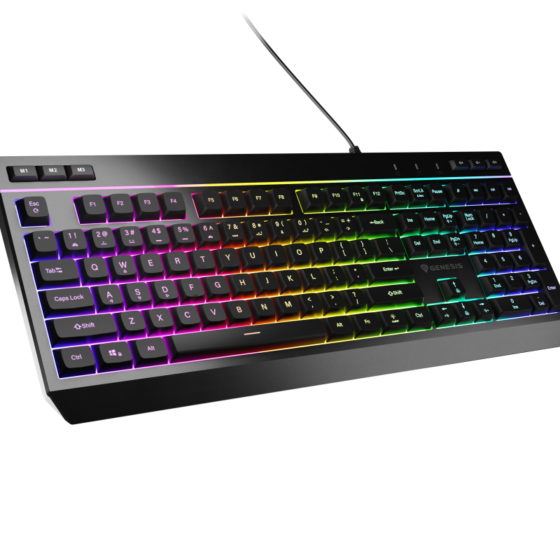Genesis | Rhod 530 | Membrānas spēļu tastatūra | Vada | US | Melna