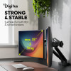 Digitus Desk Mount | Slīpums, rotācija, pagriešana | Dubultā dizaina monitora statīvs, 2x 35", 2x 10 kg | 35" | Maksimālais svars (kapacitāte) 20 kg | Melns