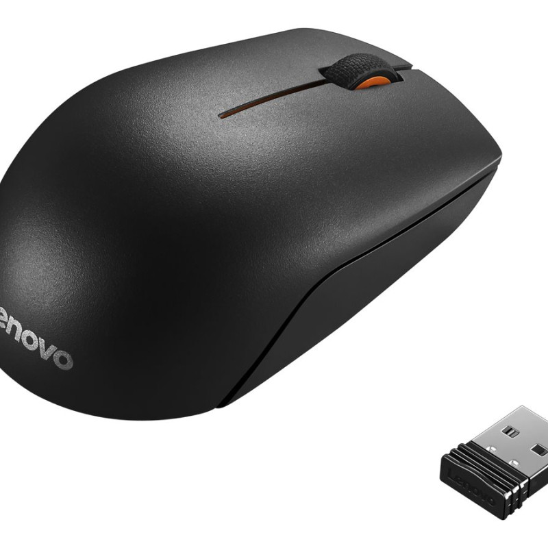 Lenovo | Bezvadu kompaktā pele | 300 | Optiskā pele | 2,4 GHz bezvadu ar Nano USB | Melna | 1 gads