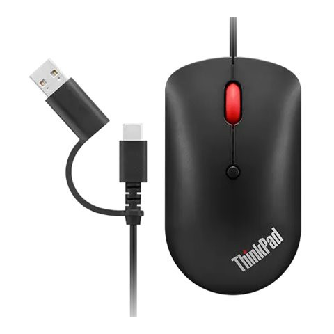 Lenovo | ThinkPad USB-C Wired Compact Mouse | USB-C | Raven black