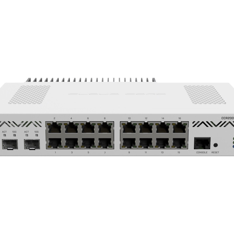 Mikrotik CCR2004-16G-2S+PC | MikroTik | Ethernet Router | CCR2004-16G-2S+PC | 10/100/1000 Mbit/s | Mesh Support No | MU-MiMO No | No mobile broadband