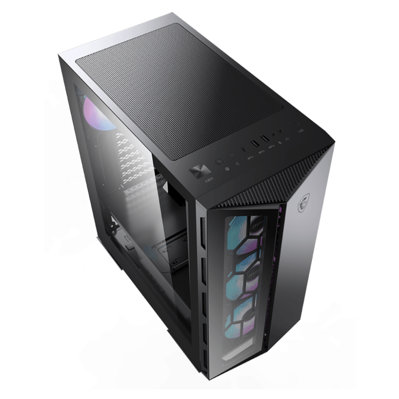 MSI MPG GUNGNIR 110R PC korpuss, Mid-Tower, USB 3.2, Melns | MSI | MPG GUNGNIR 110R | Melns | ATX