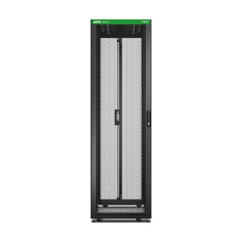 APC Easy Rack 600 mm/42U/1000 mm, ar jumtu, riteņiem, kājām un 4 kronšteiniem, bez sānu paneliem, melns | Schneider Electric