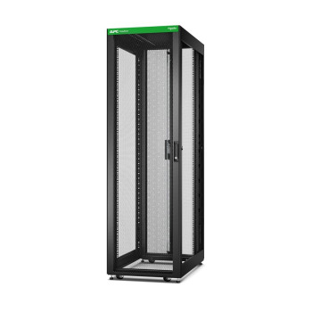 APC Easy Rack 600 mm/42U/1000 mm, ar jumtu, riteņiem, kājām un 4 kronšteiniem, bez sānu paneliem, melns | Schneider Electric
