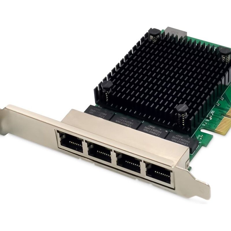 Digitus DN-10136 4-Port RJ45 RTL8125B, 2.5 GBits Server NIC