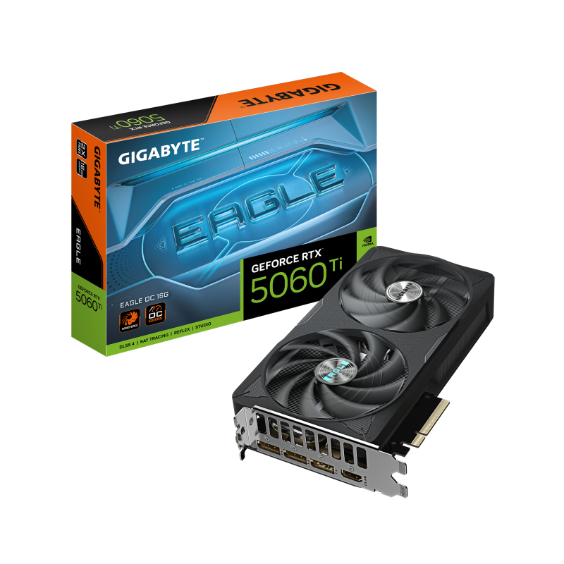 Gigabyte GeForce RTX 5060 Ti EAGLE OC 16G | NVIDIA | 16 GB | GeForce RTX 5060 Ti | GDDR7 | HDMI portu skaits 1 | PCI-E 5.0