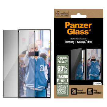 PanzerGlass privātuma ekrāna aizsargs Samsung Galaxy S25 Ultra | Ultra-Wide Fit | PanzerGlass