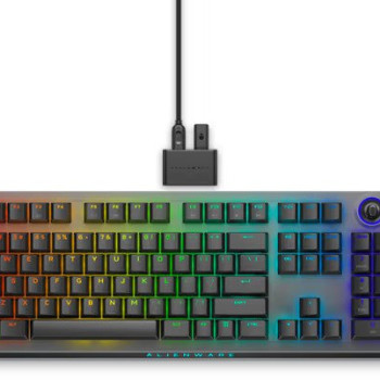 Dell | Alienware Tri-Mode AW920K | Bezvadu spēļu klaviatūra | Bezvadu | Bluetooth | RGB LED apgaismojums | Bezvadu savienojums | US | CHERRY MX Red | Dark Side of the Moon