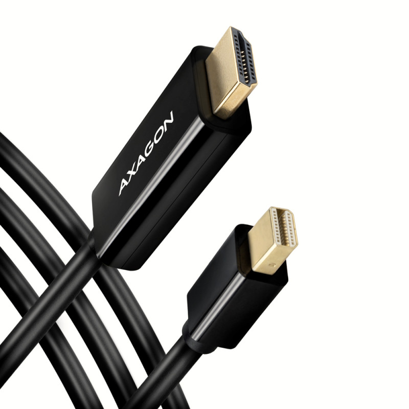 AXAGON MINI DP uz HDMI kabelis, 1.8 m, 4K/30Hz | RVDM-HI14C2 | 1.8 m