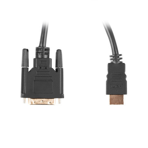 Lanberg HDMI to DVI-D Cable Dual Link with Gold-Plated 4K Connectors | CA-HDDV-20CU-0018-BK | HDMI to DVI-D | 1.8 m