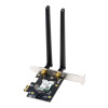 Asus | AX1800 divu joslu Bluetooth 5.2 PCIe Wi‑Fi adapteris | PCE-AX1800 | 802.11ax | 574+1201 Mbit/s | Bez Mesh atbalsta | MU‑MIMO Jā | Nav mobilā platjosla | Antenas tips: ārējā