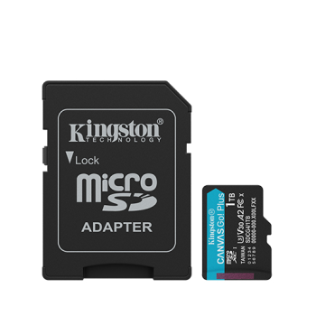 Kingston atmiņas karte | Canvas Go! Plus | 1000 GB | microSD | Flash atmiņa klase Class 10, UHS-I, U3, V30, A2