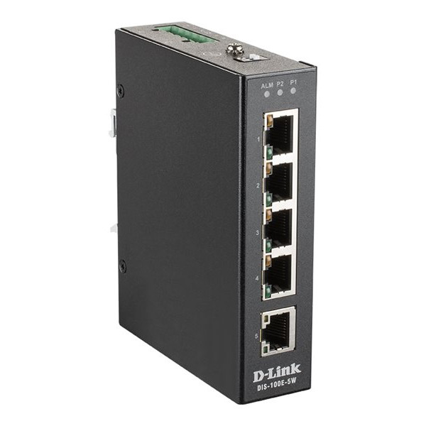 D-Link | Industrial Fast Ethernet pārslēdzējs | DIS-100E-5W | Nemanipulējams | Sienai montējams | 60 mēneši