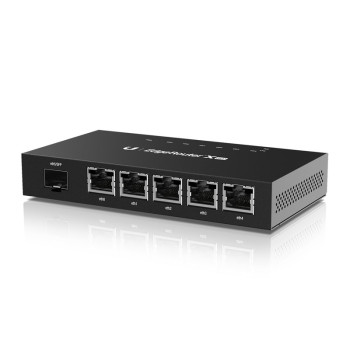 Ubiquiti | EdgeRouter | ER-X-SFP | Nav Wi‑Fi | 10/100/1000 Mbit/s | Ethernet LAN (RJ-45) porti 5 | Mesh atbalsts Nav | MU‑MiMO Nav | Nav mobila platjosla